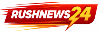 logo của rushnews24 với sấm sét